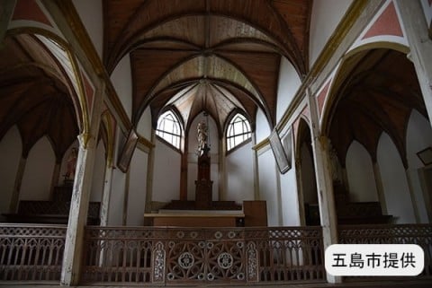 久賀島の集落　旧五輪教会